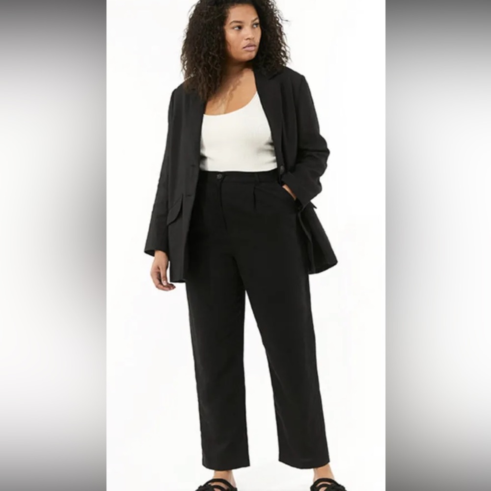 Mara Hoffman DITA Black Hemp High Waist Straight Leg Pants Sz 18 Plus